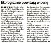 Ekologicznie powitają wiosnę