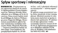 Spływ sportowy i rekreacyjny