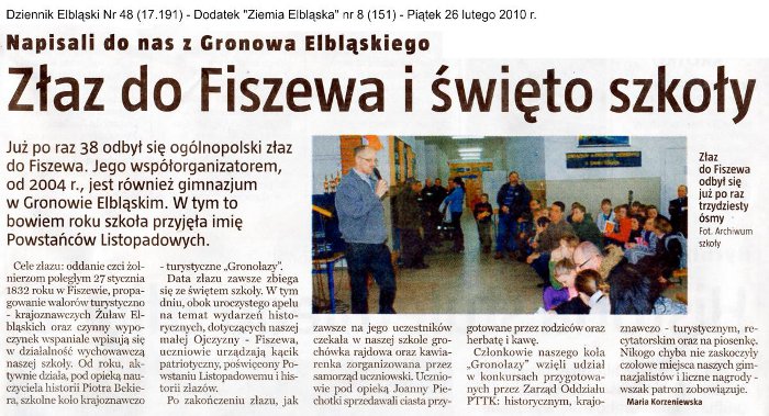 Złaz do Fiszewa i święto szkoły