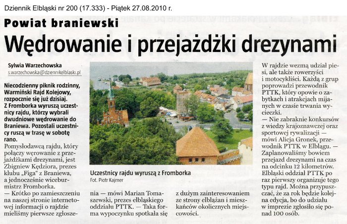 Wędrowanie i przejażdżki drezynami