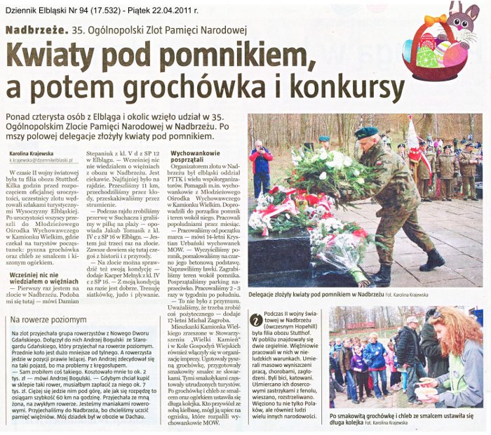 Kwiaty pod pomnikiem, a potem grochówka i konkursy