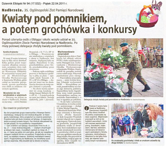 Kwiaty pod pomnikiem, a potem grochówka i konkursy