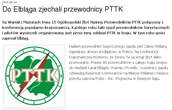 Do Elbląga zjechali przewodnicy PTTK