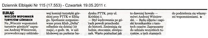 Wieczór wspomnień turystów górskich