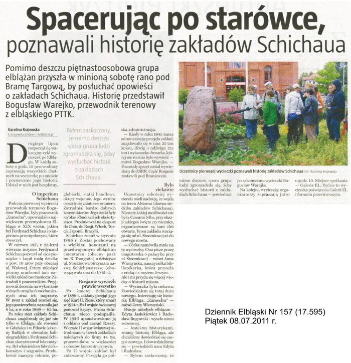 Spacerując po starówce, poznawali historię zakładów Shichaua