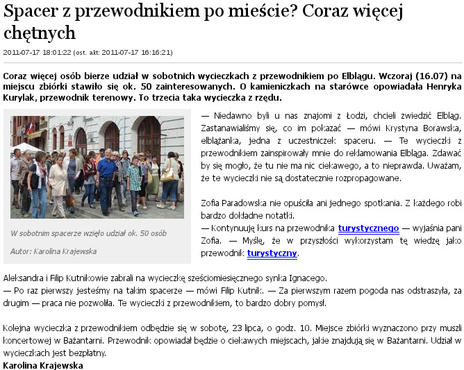 Spacer z przewodnikiem po mieście? Coraz więcej chętnych