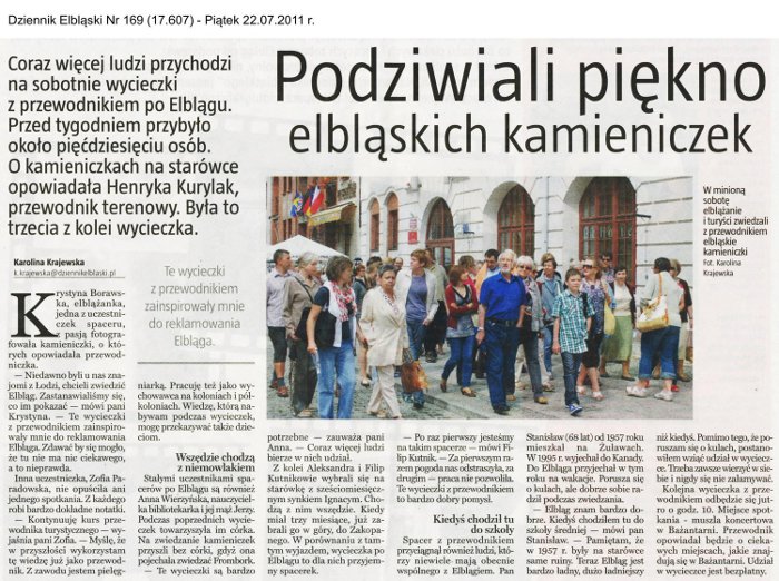 Podziwiali piękno elbląskich kamieniczek