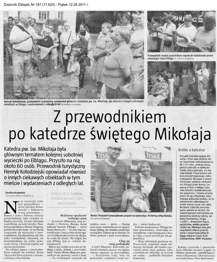 Z przewodnikiem po katedrze świętego Mikołaja