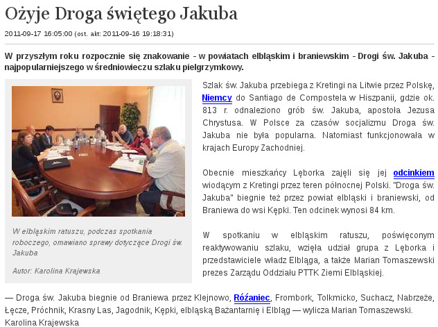 Ożyje Droga świętego Jakuba