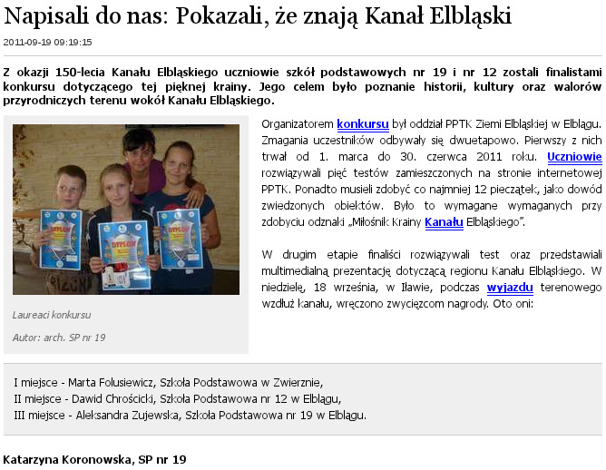 Napisali do nas: Pokazali, że znają Kanał Elbląski