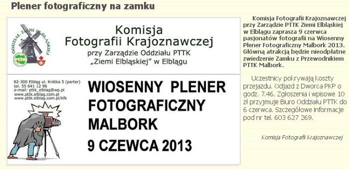 Plener fotograficzny na zamku