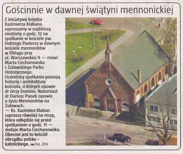 Goście w dawnej świątyni mennonickiej